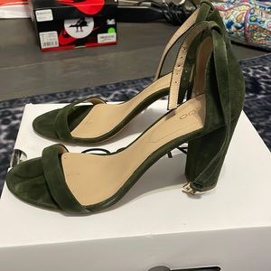 Green Aldo heels